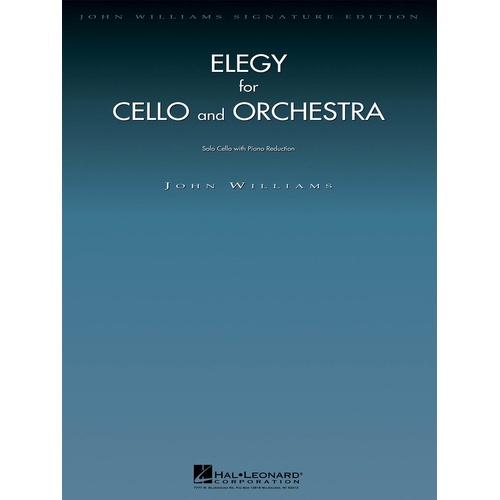 Williams - Elegy For Cello/Piano (Softcover Book)