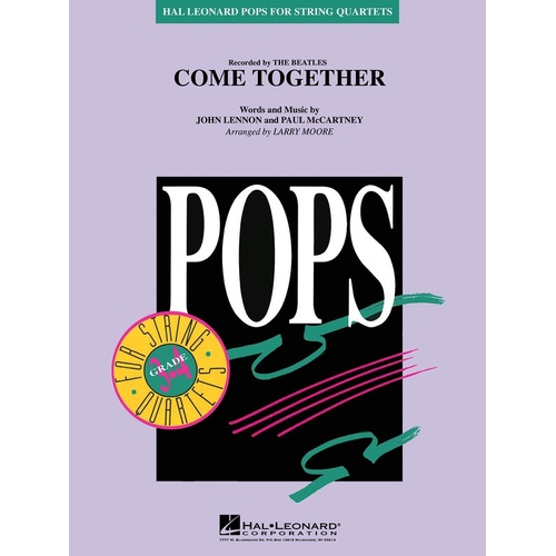 Come Together Pop for String Quartets 3-4 (Music Score/Parts)