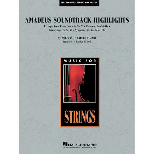 Amadeus Soundtrack Highlights So3-4 Score/Parts