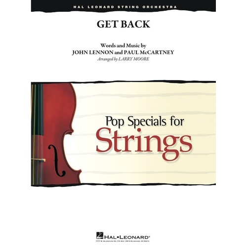 Get Back SO3-4 SC/PTS by Hal Leonard - Pop Specials for Strings