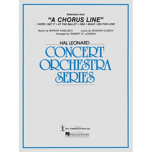 Chorus Line Selections Hal Leonard Full Orchestra 3-4 (Music Score/Parts)