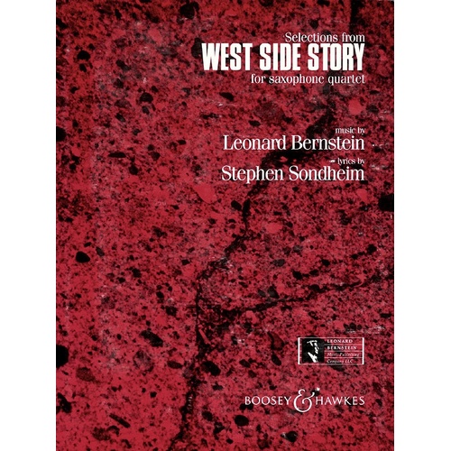 West Side Story Selections Sax Quartet W Percussion (Music Score/Parts)