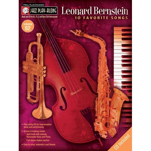 Leonard Bernstein Jazz Play-Along Book/CD V92 for All Instruments