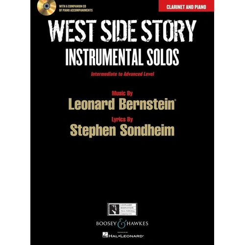 West Side Story Clarinet and Piano Book with CD - Intermediate to Advanced Level