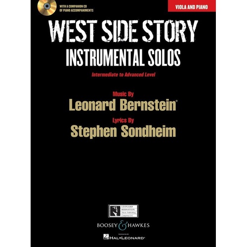 West Side Story Viola and Piano Book with CD - Intermediate to Advanced Level