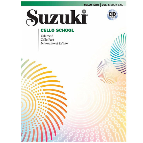 Suzuki Cello School Book Volume 5 with CD - International Edition Summy Birchard 45015