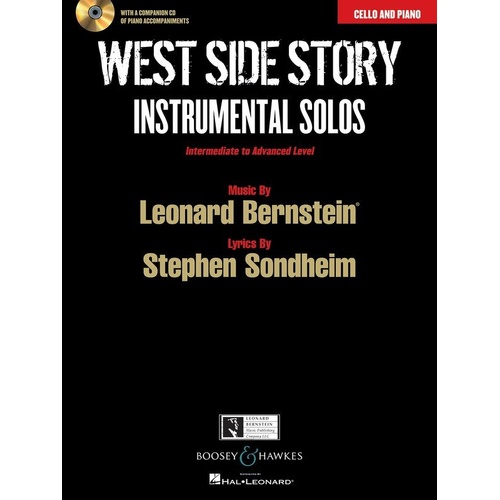 West Side Story Cello and Piano Book with CD - Intermediate to Advanced