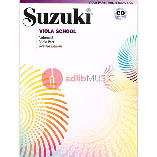 Suzuki Viola School Book Volume 5 with CD by William Preucil - Revised Edition Summy Birchard 45021