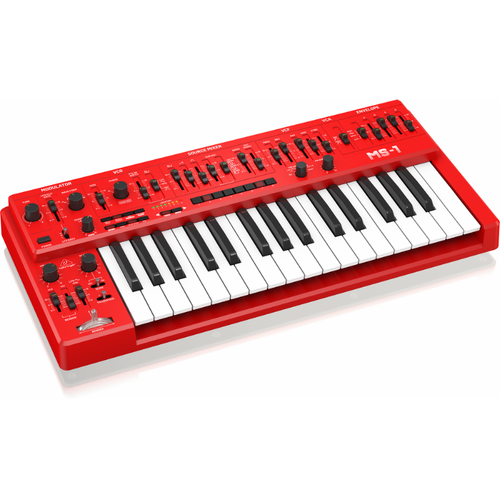 Behringer MS-101 Analog Synthesizer with 32 Keys, 3340 VCO, VCF, ADSR, 32-Step Sequencer and Arpeggiator