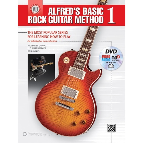 Alfreds Basic Rock Guitar Method 1 Book/DVD/Oa