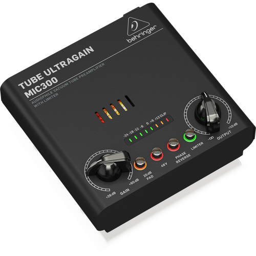 Behringer MIC-300 Tube Ultragain Microphone Preamp w/ Limiter MIC300