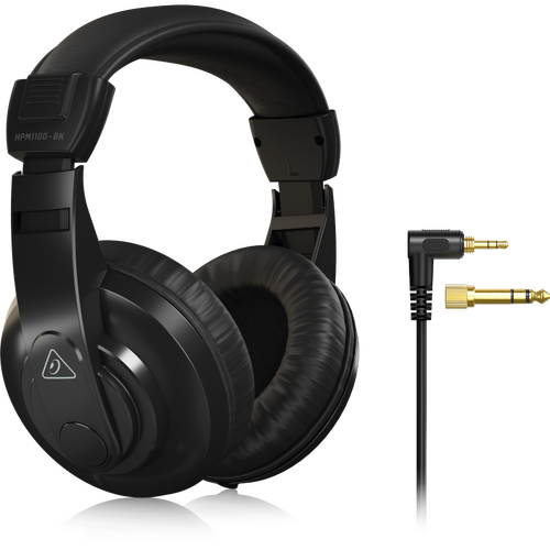 Behringer HPM1100 BK Studio Headphones - Professional Multi-Purpose Stereo for Monitoring, Streaming, and Gaming
