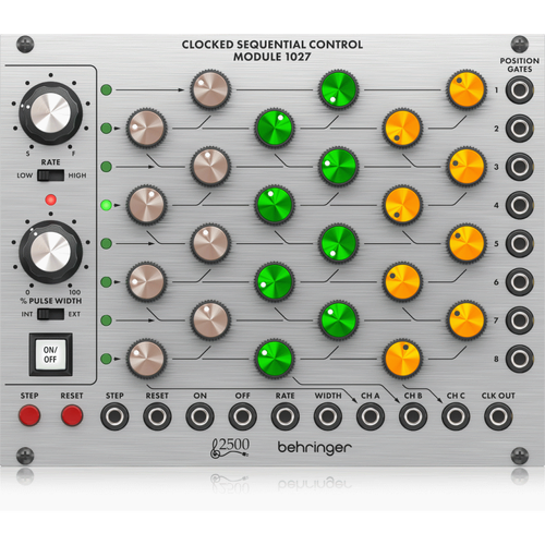 Behringer 1027 Clocked Sequential Control Module 8-Step 3 Channel Sequencer
