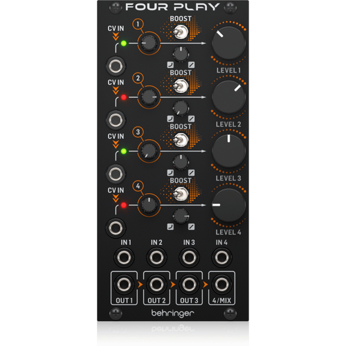 Behringer Four Play Quad VCA and Mixer Module for Eurorack