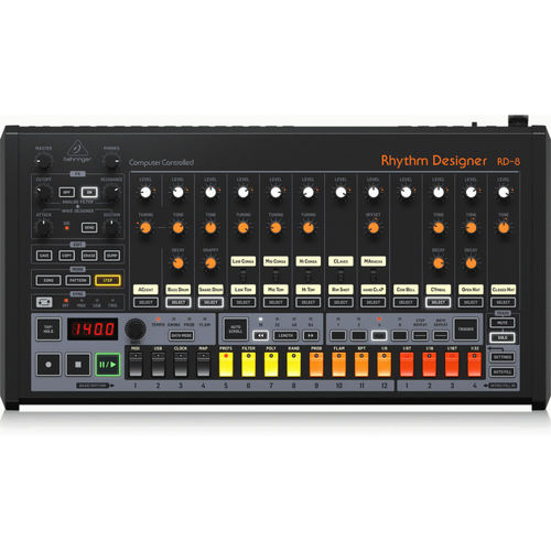 Behringer RD-8 MKII Analog Drum Machine with 16 Drum Sounds and 64-Step Sequencer