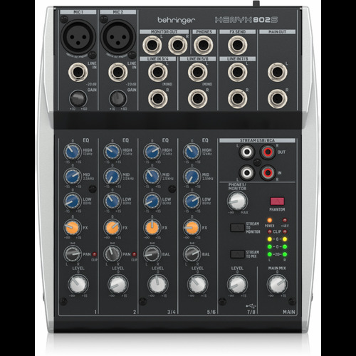 Behringer XENYX 802S 8-Channel Mixer with USB