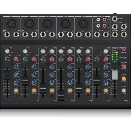 Behringer Xenyx 1003B 10-Channel Analog Mixer with 5 Mic Preamps and Battery Operation