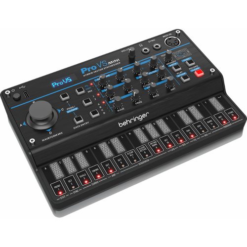Behringer Pro-VS Mini 4-Voice Hybrid Synthesizer with Vector Morphing Oscillators, Analog Filter, Sequencer and Arpeggiator