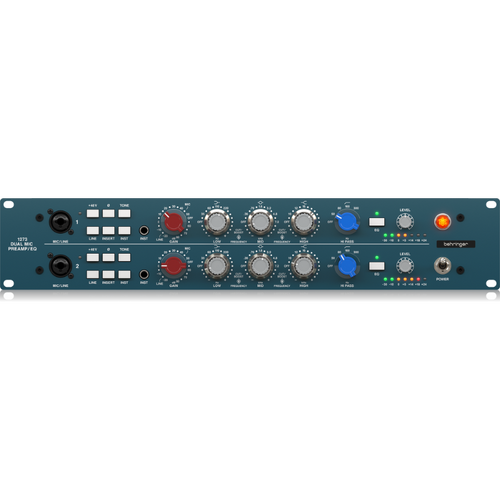 Behringer 1273 2-Channel Microphone Preamp with 3-Band EQ and Midas Transformers