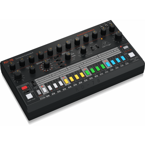 Behringer RD-78 Analog Drum Machine with 15 Drum Sounds, 34 Rhythm Presets, 16-Step Sequencer
