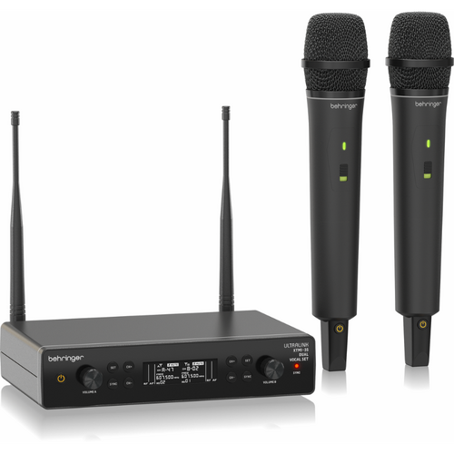 Behringer XTM1-35 Dual UHF Wireless Microphone System with 2 Handheld Mics and Receiver