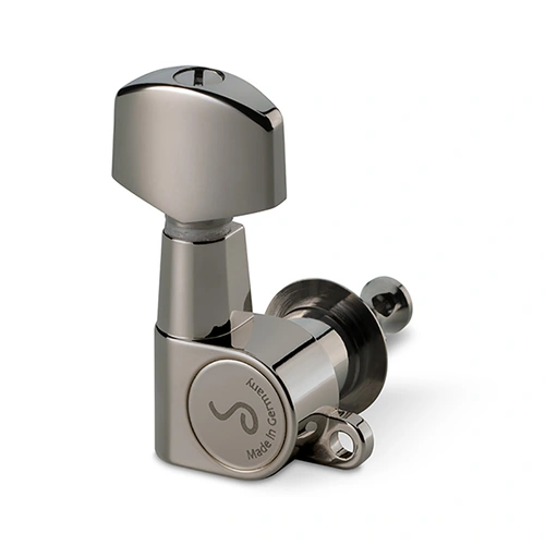 Schaller M6 Mini Machine Heads 6-in-Line - Ruthenium, 1:18 Gear Ratio, Lightweight, Precision-Crafted, Maintenance-Free