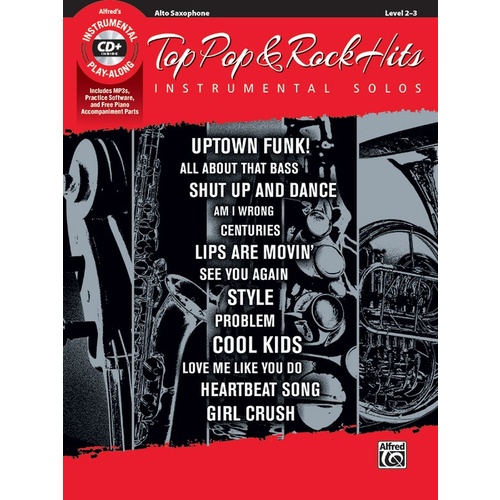 Top Pop & Rock Inst Solos Alto Sax Book/CD