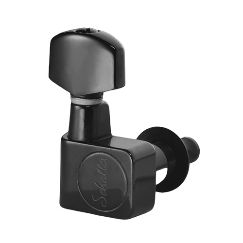 Schaller 6-in-Line Machine Heads F-Series Black Chrome 1:18 Ratio