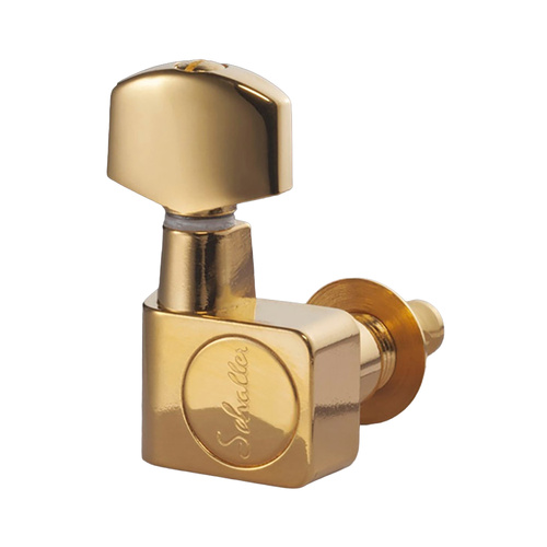 Schaller 6-In-Line Machine Heads F-Series Gold 6/L