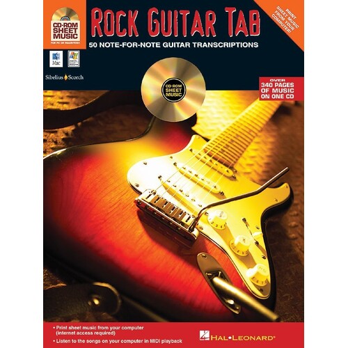 Rock Guitar TAB CD Rom Sheet Music (CD-Rom Only)