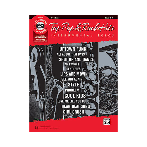 Top Pop & Rock Instrumental Solos for Trombone Book/CD