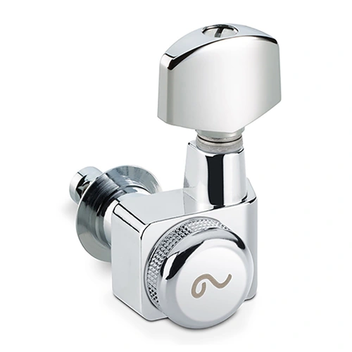 Schaller 6-in-Line Locking Machine Heads F-Series Chrome Left-Hand 1:18 Ratio