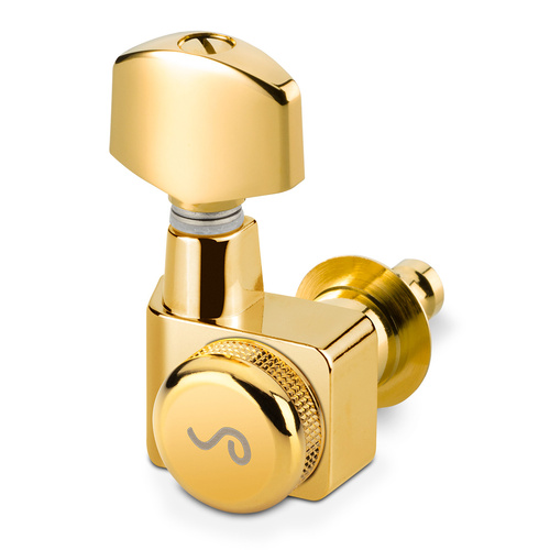 Schaller 6-in-Line Locking Machine Heads F-Series Gold 1:18 Ratio