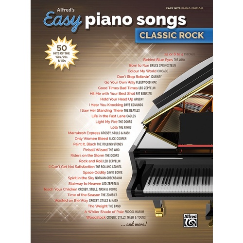 Alfred's Easy Piano Songs - Classic Rock Sheet Music