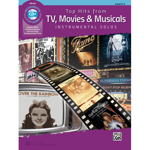 Top Hits from TV Movies & Musicals Alto Sax Book/CD