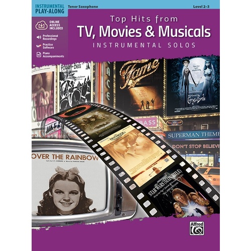 Top Hits From Tv Movies & Musicals TSax Book/CD