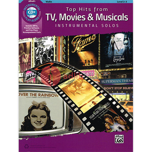 Top Hits from TV, Movies & Musicals Violin Book/CD by Alfred Music