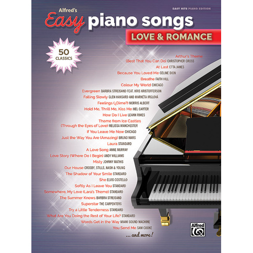 Alfred's Easy Piano Songs: Love & Romance Edition