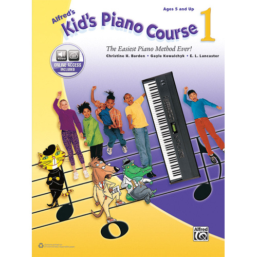 Alfred's Kids Piano Course 1 Book with Online Audio and Video