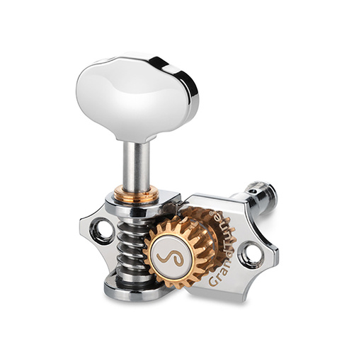 Schaller GrandTune 3/3 Tuning Machines - Chrome Finish, 18:1 Gear Ratio, Velvet-Tec Technology