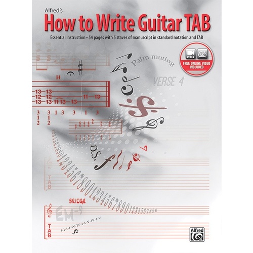 Alfred's How To Write Guitar Tab Book/Oa