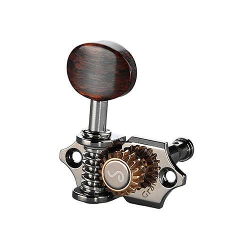Schaller GrandTune 3/3 Machine Heads - Gib-Ruthen/Snakewood, 18:1 Gear Ratio, Velvet-Tec Technology, Vintage Design