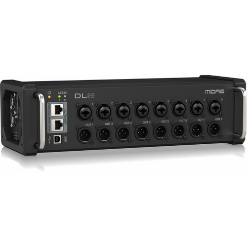 Midas DL8 Stagebox 8 Input 8 Output with PoE, Microphone Preamplifiers, and 2 ULTRANET Monitoring Outputs