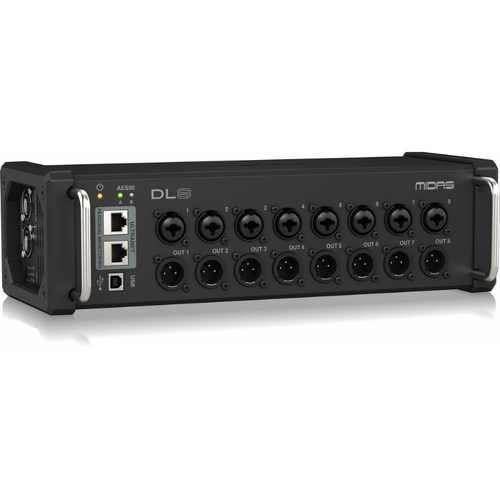 Midas DL8 PoE 8x8 Stage Box with Microphone Preamplifiers and ULTRANET Outputs