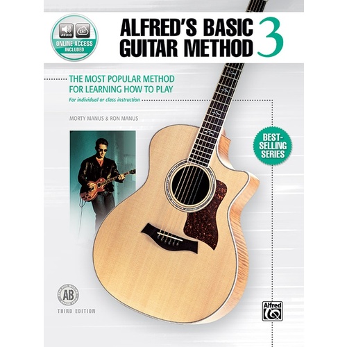 Alfred's Basic Guitar Method 3 Book with Online Access