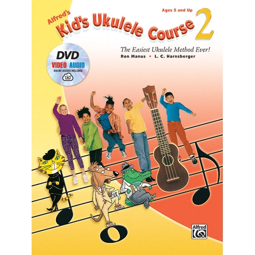 Alfred's Kids Ukulele Course Vol 2 Book, Online Audio & DVD