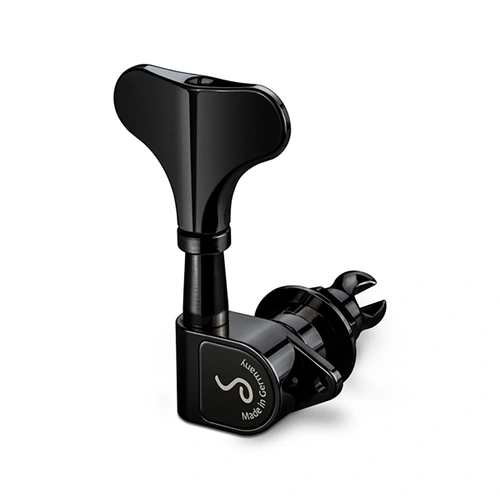 Schaller Bass Machines 2/2 M4 Light Black Tuner, 1:20 Gear Ratio, 44g, 14mm Bore Diameter