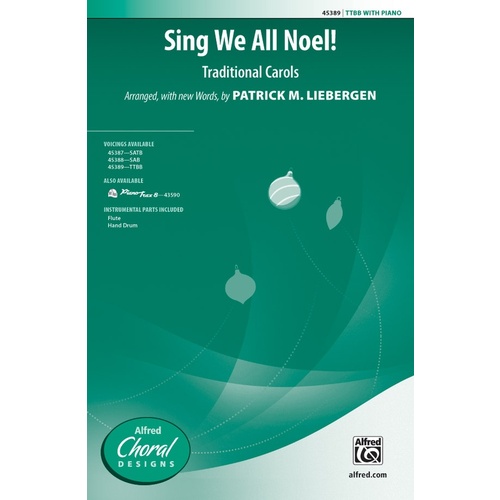 Sing We All Noel! TTBB Choral Sheet Music for Male Voices