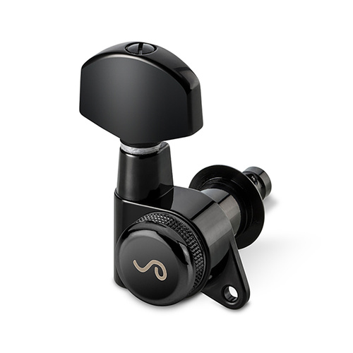 Schaller M6-180 Rearlocking Machine Heads 3/3 Black with 1:18 Gear Ratio and TopLocking System