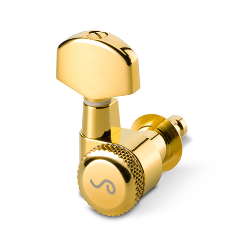 Schaller M6-PIN Rearlocking Guitar Machine Heads 3/3 Gold Pin
